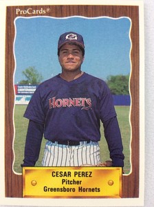 1990 Greensboro Hornets-ProCards Baseball Card-Cesar Perez