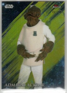 STAR WARS 2018 TOPPS FINEST GOLD REFRACTOR PARALLEL 3 ADMIRAL ACKBAR #D 48/50