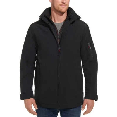 Weatherproof Men's Ultra Tech Jacket with Removeable Hood Black - Image 1 of 3
