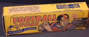 Vintage 1961 Nu-Cards Football Wax Cards Counter Display Empty Box - Picture 1 of 5