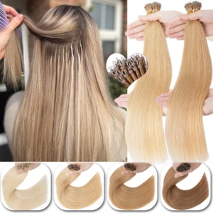 Nano Ring Real Remy Human Hair Extensions Micro Loop Bead Link Double Drawn 150G - Picture 1 of 34