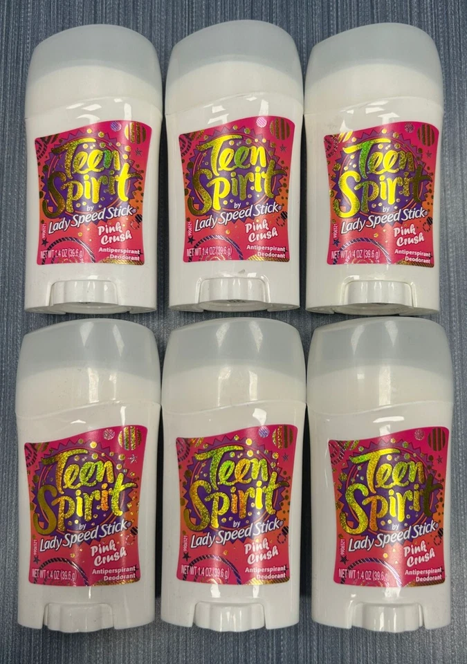 VENTA 6 X Desodorantes Teen Spirit Lady Speed Stick Pink Crush 1,4 oz EXP diciembre 2025 Foto 1 de 1