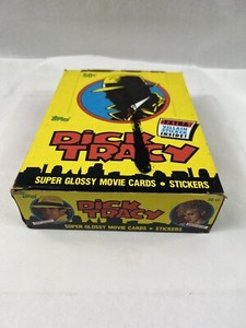 1990 Topps Dick Tracy Unopened Box 36 Wax Packs Movie Cards & Stickers Vintage