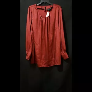 Lane Bryant Silky Rosewood Blouse Women's Plus Size 20 Fall Professional Top - Picture 1 of 4