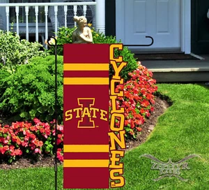 Iowa State Cyclones garden flag 10"x18" Cyclones flag Single-sided applique - Picture 1 of 2