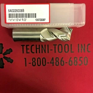 5A0225008B 1 X 1 1/2 X 4 R = 0.762 SE 2FL CC HP Endmill 3649756 - Imagen 1 de 1