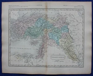 TURKEY IN ASIA, original antique atlas map, Samuel Butler 1860 - Picture 1 of 3