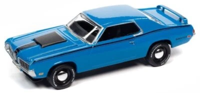 MERCURY Cougar Eliminator - 1970 - blue - Johnny Lightning 1:64 - Photo 1/4