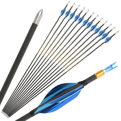 6/12 X 31'' Archery Arrow Pure Carbon SP700-1000 ID4.2mm .001'' .003'' Shooting - Image 1 of 4
