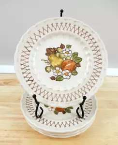 Vernon Ware Metlox Poppytrail Fruit Basket Bread Plates 6 5/8" Vintage Set of 5 - Picture 1 of 8