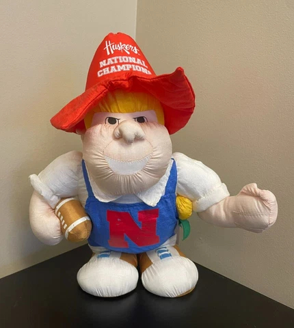 Nebraska Cornhuskers 12" Herbie Husker Nylon Plush w/Tags National Champions Cover