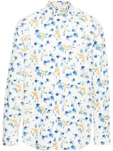 Marni Mens Prem. Cotton Logo Dripping Paint Splatter Shirt White-IT 50 US Large - Picture 1 of 13