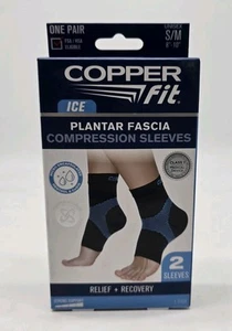 Copper Fit Menthol Infused Plantar Fascia Compression Sleeves S / M New in Box - Picture 1 of 6