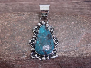 Native American Nickel Silver & Turquoise Pendant - Cleveland - Picture 1 of 5