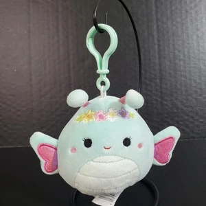 Squishmallows 3.5" Easter Clip-On Reina The Butterfly - Picture 1 of 6