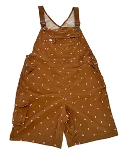 DULUTH Trading Company W's Heirloom Gardening Overalls Bibs Shorts Mushroom 2XL - Picture 1 of 10