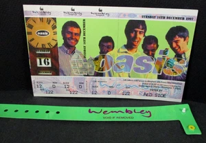 Oasis, Unused Ticket and Wristband, Wembley Arena, Tuesday, 16/12/ 1997-Red Side - Picture 1 of 4