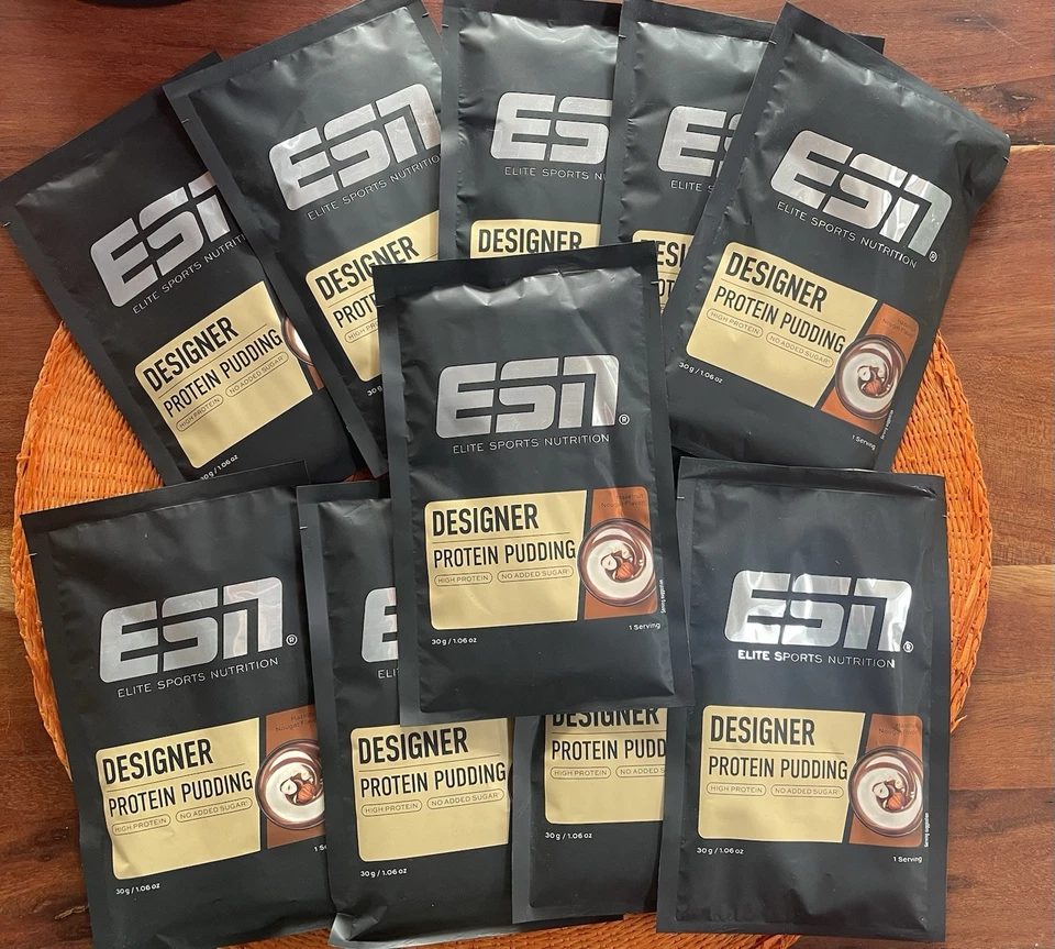 Limited Edition ESN Designer Protein Pudding Hazelnut Nougat 10 Stück Proben OVP - Bild 1 von 1