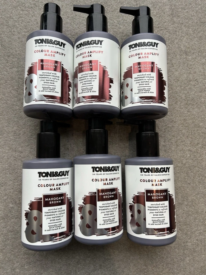 Toni&Guy Colour Amplify Hair Mask Mahogany Brown 200ML x 6 - Image 1 of 1