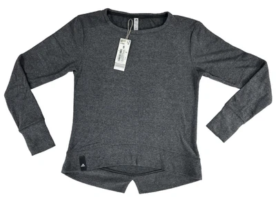 Sudadera de golf Adidas para mujer de vellón jaspeado verde primitivo gris talla S Foto 1 de 4