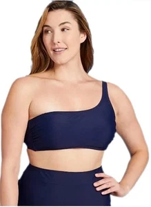 KONA SOL Womens Navy Lightly Padded ONE SHOULDER BIKINI TOP NWT XL - Picture 1 of 4
