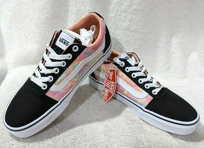 Zapatos de skate Vans para mujer Ward tie dye salmón/lona multicolor talla 8 1/2 NUEVO Foto 1 de 4