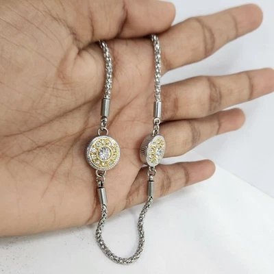 Collar HSN Emma Skye Cristal Transparente Acero Inoxidable Cadena 36" Foto 1 de 4