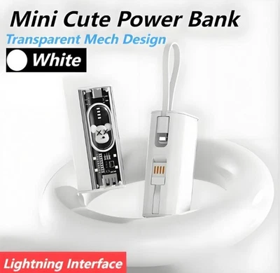 5000mA Mini Power Bank Mobile Schnellladegerät Typ-C/iPhone Kompakt Praktisch - Bild 1 von 4