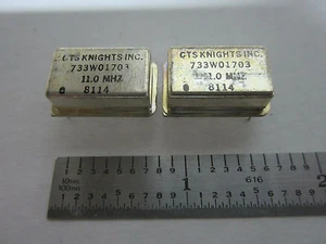 LOT 2 EA CTS KNIGHTS QUARTZ OSCILLATOR FREQUENCY 11 MHz STANDARD &3-dt-dwr - Picture 1 of 4