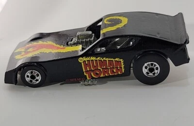 Vintage Hot Wheels Black 1977 Marvel The Human Torch Funny Car 1:64, MINT - Image 1 of 4