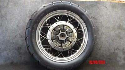 1987 87 Suzuki Savage 650 LS650 back rear wheel rim spokes cush drives - Image 1 of 4
