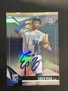 Erick Peña Signed Card 2021 Bowman Platinum In Person Autograph (IP) - Picture 1 of 2