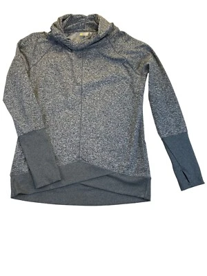 Sudadera con capucha pulóver Zella para mujer grande gris jaspeado ropa deportiva capucha cuello Foto 1 de 4