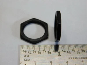 10 Brass Black Oxide Finish Hex Panel Nuts 5/8-24 x .10"Thick Probably Mil-Spec - Picture 1 of 1