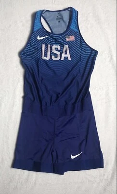 Nike TEAM ISSUED USA Olympics Pro Elite Track Speedsuit Made In USA 898166-xxx - Image 1 of 4