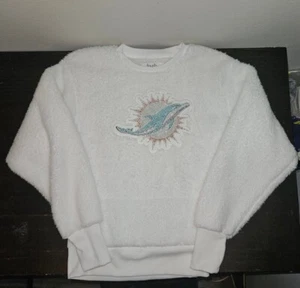 Miami Dolphins Touch Women's Milestone Tracker Pullover Sweatshirt - White Small - Picture 1 of 4