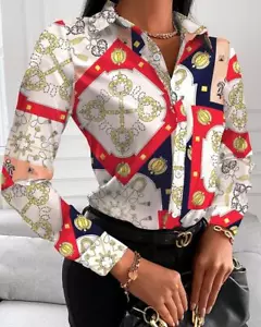 Blusas Elegante Para Mujer Camisa De Manga Larga Blanca Color Sólido Casual Lujo - Picture 1 of 28