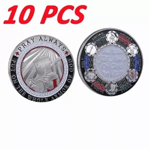 10PCS Souvenirs Put On the Whole Armor Of God Challenge Challenge Coin - Picture 1 of 7