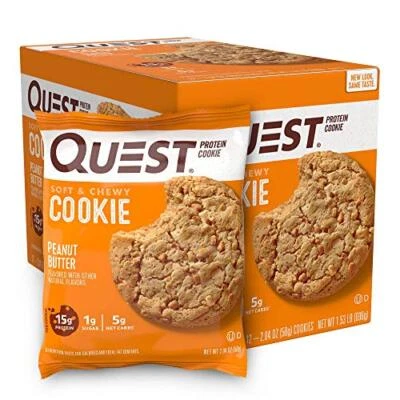 Quest Nutrition Peanut Butter Protein Cookie Gluten Free, 12 Count - Image 1 of 3