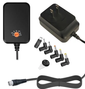 Multi Voltage Switching Replacement Power Supply Cord for Universal AC Adapter - Picture 1 of 2