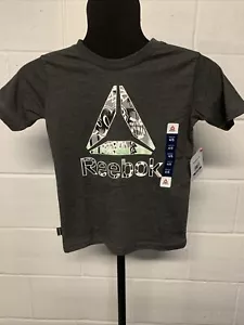 Reebok Boys Short Sleeve Graphic Gray Graffiti T-Shirt - Size:XS (4-5) NWT - Picture 1 of 12