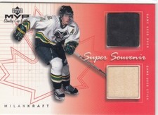 1999-00 Upper Deck MVP SC Edition Game-Used Souvenirs #SGMK Milan Kraft Super