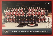 1992-93 J.C.Penney Philadelphia Flyers Team Photo Postcard -4"x 6" - Lindros