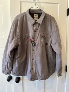 Justin Men's Jackson Shacket Coat Jacket Gray Size 3XL NWT J-1478 MSRP 59 - Picture 1 of 4
