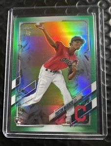 🔥#95/99🔥SP🔥 Triston McKenzie 2021 Topps Chrome Ben Baller Green Refractor RC