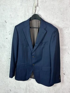 Blazer Suit Supply Napoli de un solo pecho regular de lana azul marino talla 54 - Imagen 1 de 14