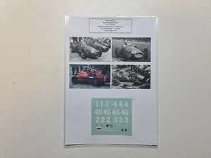FERRARI 500 F2 WORLD CHAMPION 1953 ASCARI TRON DECALS 1/43 N/ TAMEO MG MODEL - Imagen 1 de 5