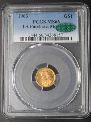 1903 Mckinley Gold Dollar PCGS MS66 CAC LA Purchase - COINGIANTS - - Image 1 of 2