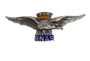 Vintage Sterling Silver Eagle RNAS Pilots Brooch - Picture 1 of 4