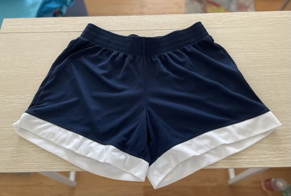 Champion Pantalón Corto Deportivo Mujer, Azul Marino y Blanco, Nuevo Sin Etiquetas Foto 1 de 1